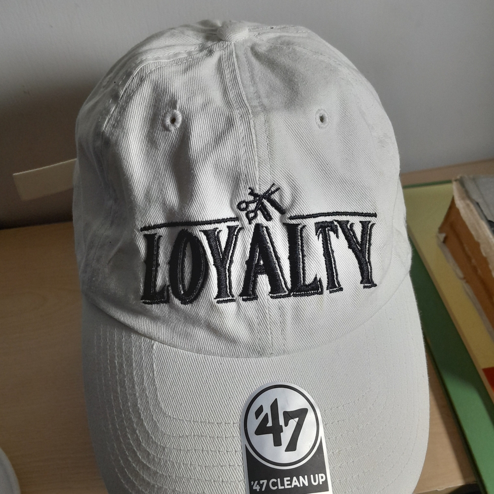 47 Brand White Cap with Black Embroidery